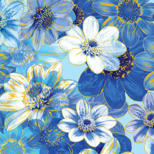 Metallic Impressions, Garden Impressions Light Blue