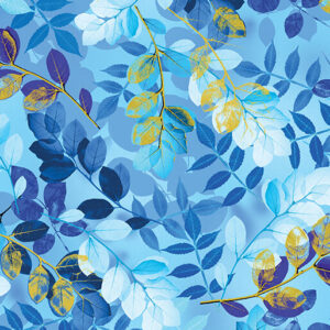 Metallic Impressions, Ethereal Leaves Light Blue