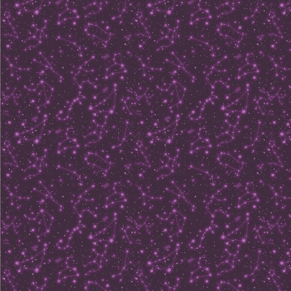 Benartex Celestial It's In The Stars Plum