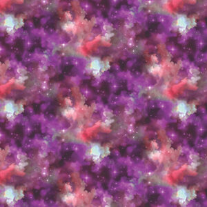 Benartex Celestial Skies Light Show Sky Fuchsia/Coral