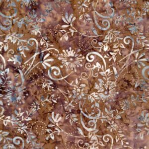 Tonga Batiks B3327 Floral & Swirl Pearls Fawn
