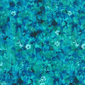 SRKD-23407-403 AIR BRUSHED FLORAL TEAL BLUE