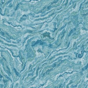 DP28912-44 Smooth Sailing – Aqua Marmerlook Digitaal Bedrukte Quiltstof