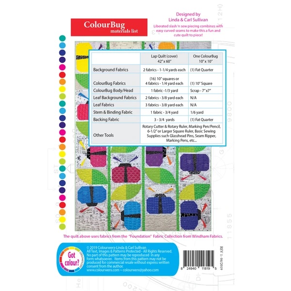 ColourBug – Quiltpatroon van Colourwerx - Afbeelding 3