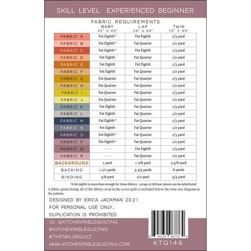 The Taylor Quilt – Quiltpatroon van Kitchen Table Quilting - Afbeelding 2
