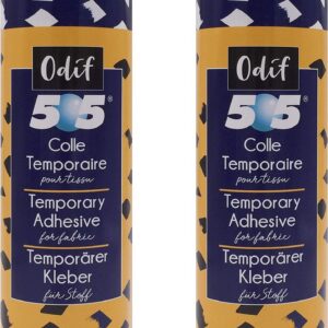 Odif 505 Tijdelijke Textiellijm 250 ml – Set van 2 Spuitbussen